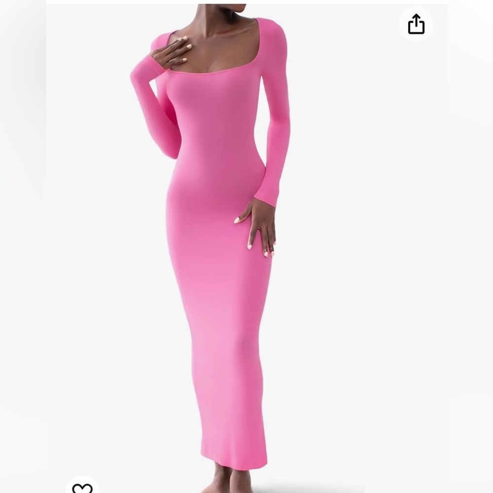 Pink Skims Dupe Maxi Dress